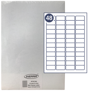 48 per sheet blank labels