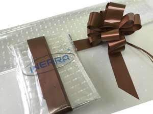 hamper wrapping kit gift basket christmas cellophane wrap and bow brown