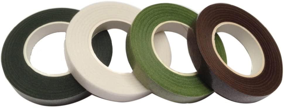 stem tape 4 rolls mixed green brown white