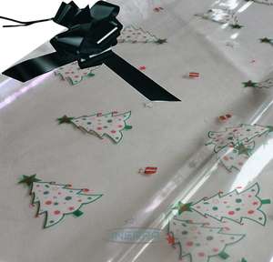 black hamper wrapping kit christmas trees cellophane wrap