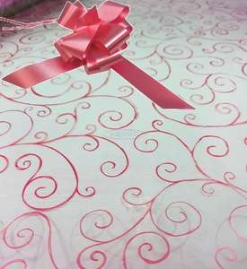 christmas hamper wrap wrapping kit red scroll