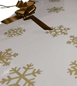 brown christmas cellophane wrap for hampers snowflakes bow
