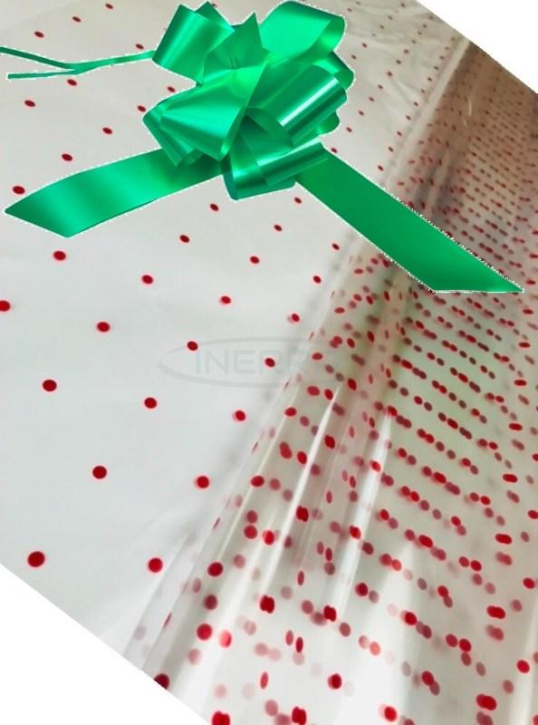 emerald cellophane hamper wrap bow kit pack red dot christmas