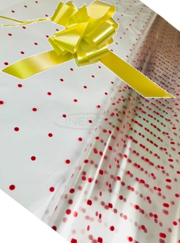 lemon cellophane hamper wrap bow kit pack red dot christmas