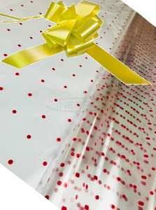 lemon cellophane hamper wrap bow kit pack red dot christmas