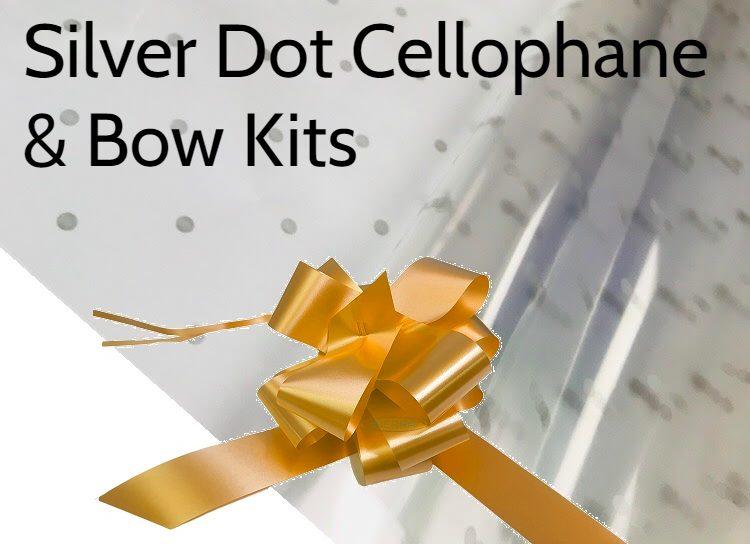 hamper wrap film kit cellophane bow set basket