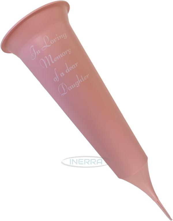 pink flower spike daughter grave flowers