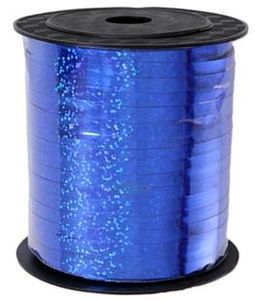 blue holographic curling ribbon