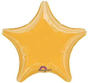 gold star shape helium birthday balloon party
