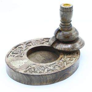 wood wooden incense burner mango large holder