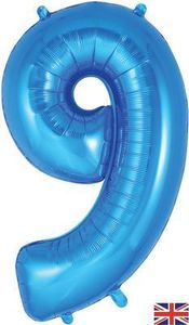 number birthday balloon royal blue helium large giant foil party 9