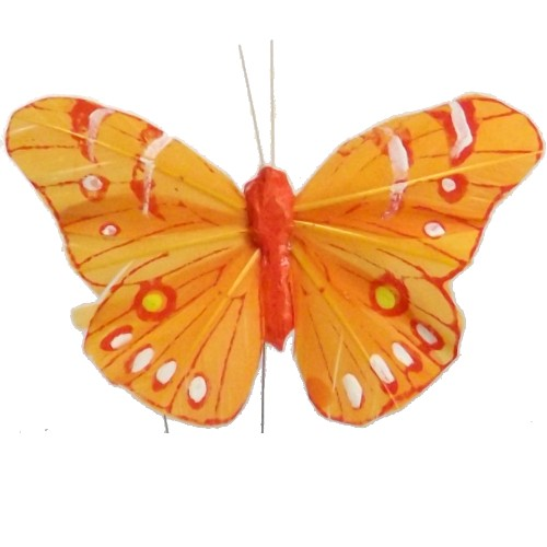 10cm feather craft florist butterflies on wire butterfly fabric organza silk