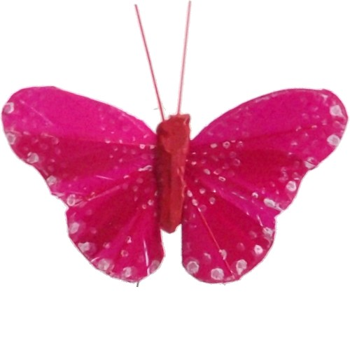 7cm feather craft florist butterflies on wire butterfly fabric organza silk