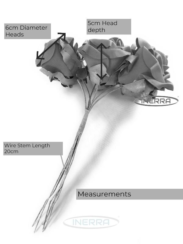 colourfast foam roses artificial silk rose heads stem