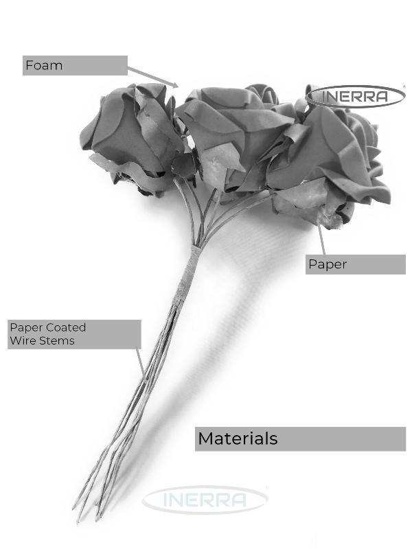 colourfast foam roses artificial silk rose heads stem