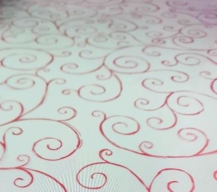 red scroll flower cellophane christmas wrap for gifts