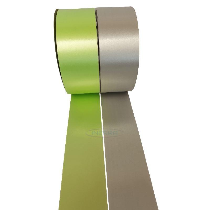 florist poly ribbon silver green