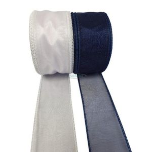 navy blue and white ribbon