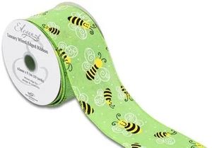 bee design wired ribbon