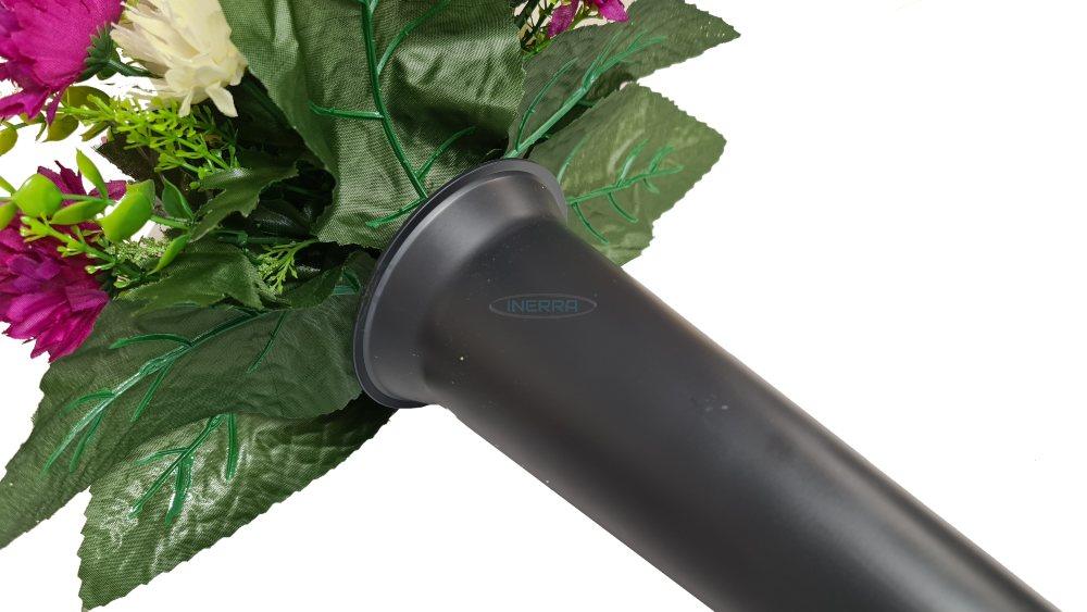plain grave vase spike with flower bouquet bunch