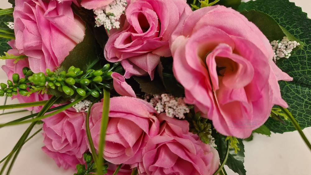 pink rose for graveside vase holder