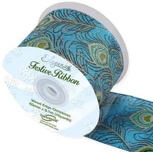 peacock pattern ribbon