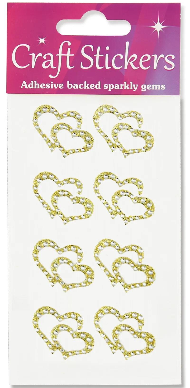 heart gem stickers craft