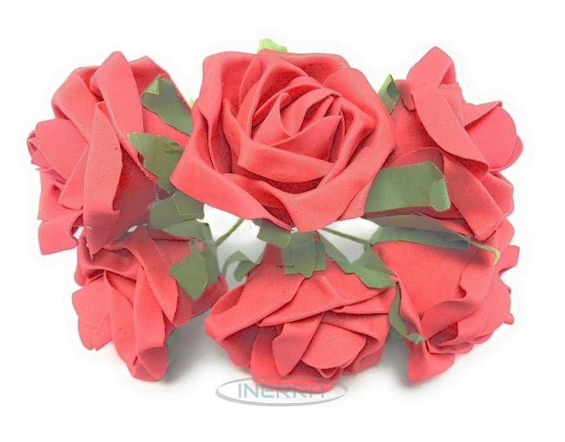 red colourfast foam roses