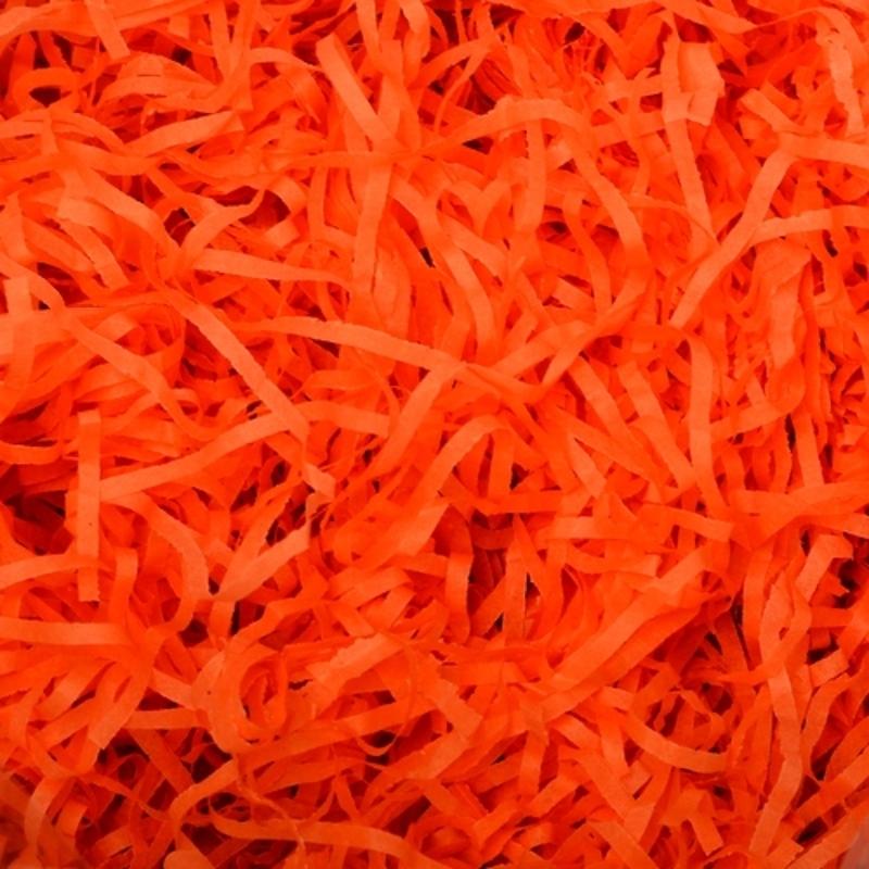 shredded tissue paper basket hamper filling base dark orange