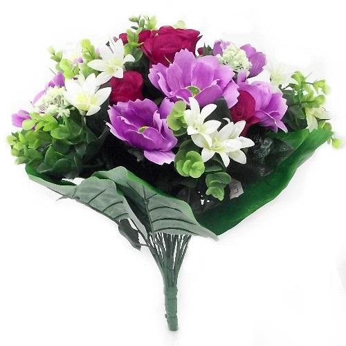 artificial flower bush cosmos lilac
