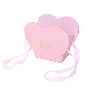 pink heart shaped flower box for flowers
