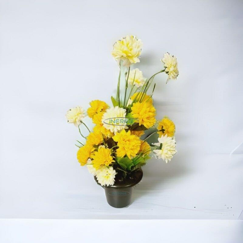 cemetery grave vase pot artificial flowers