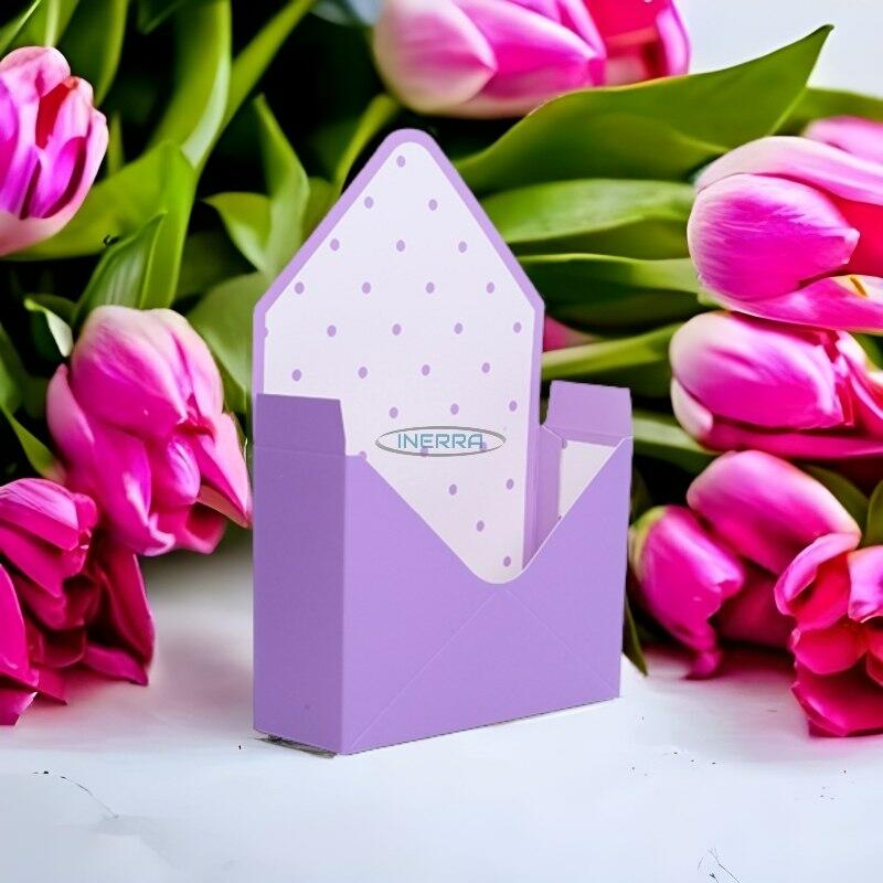 envelope box flowers lilac