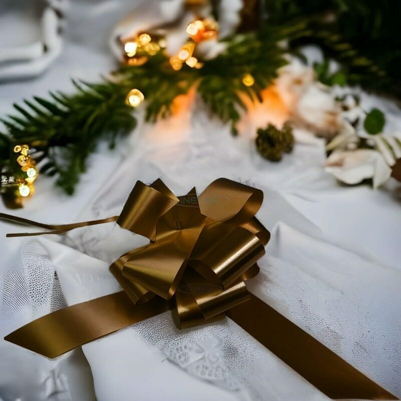 florist wedding pull bows gift hamper brown