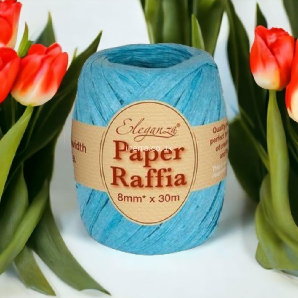 turquoise raffia