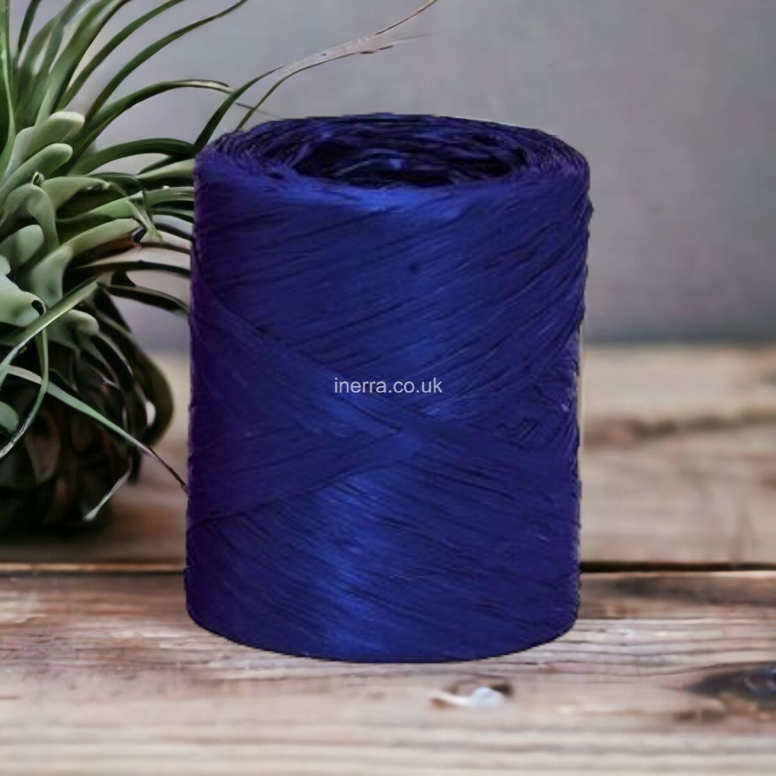 Blue outlet raffia ribbon