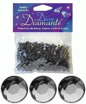 wedding table scatter crystals black