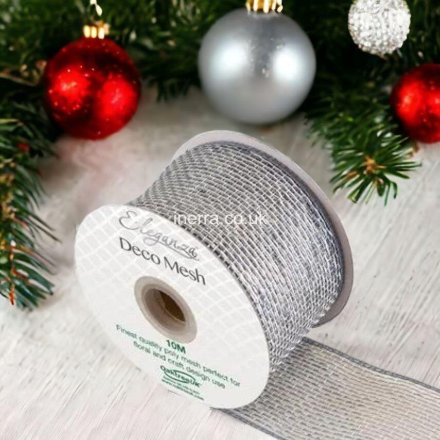 silver deco mesh