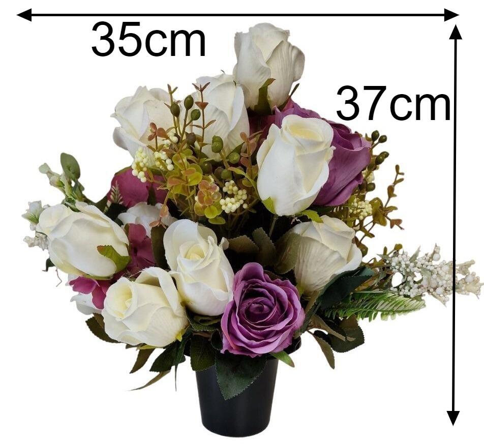 grave flower pot artificial flowers