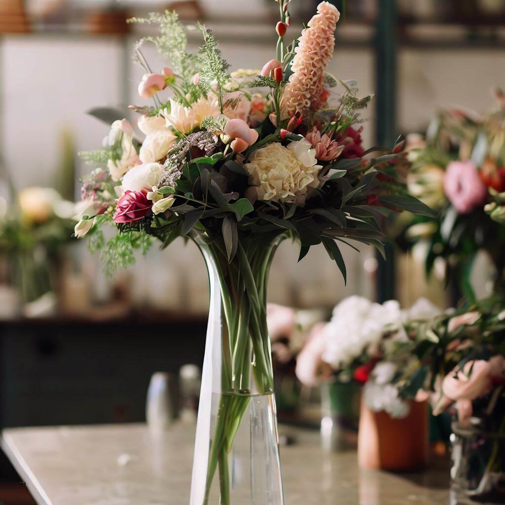 tapered glass vase tall