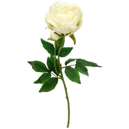 artificial peony spray ivory stem