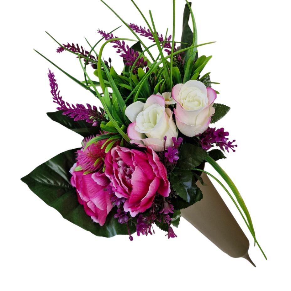 grave vase spike with flowers