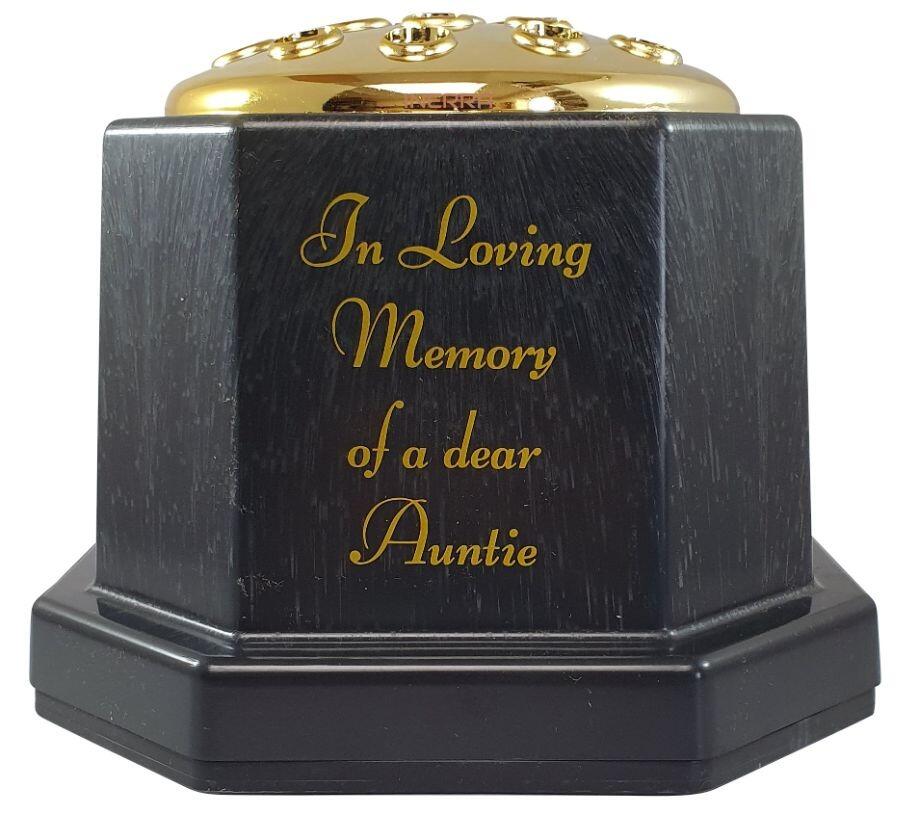 graveside grave pot auntie text