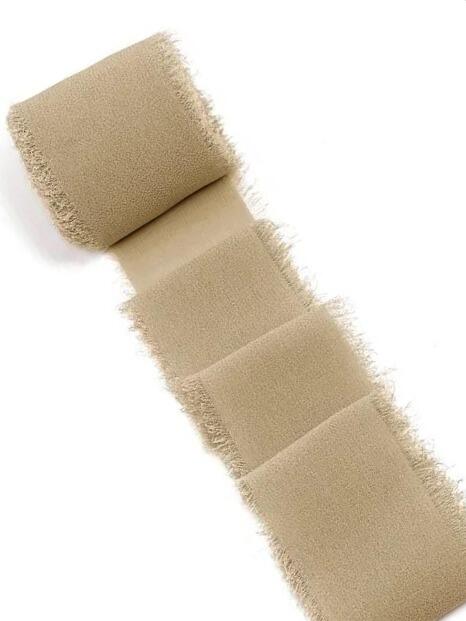 natural frayed edge wedding ribbon