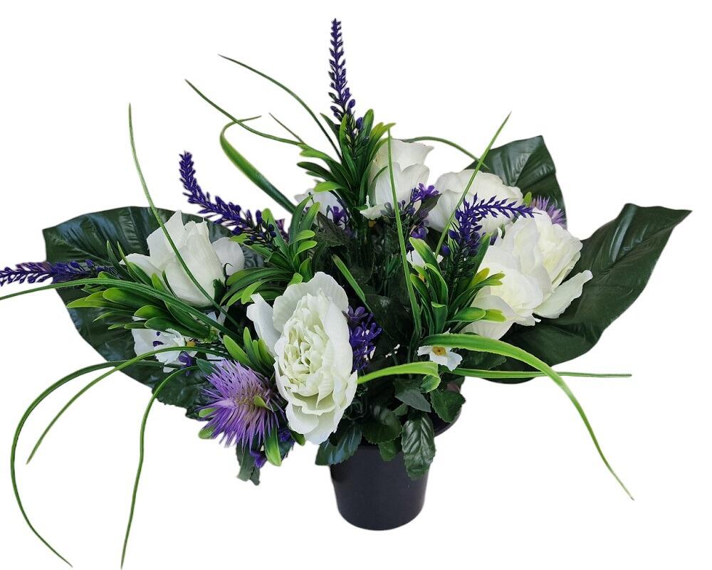 cemetery flowers in pot
