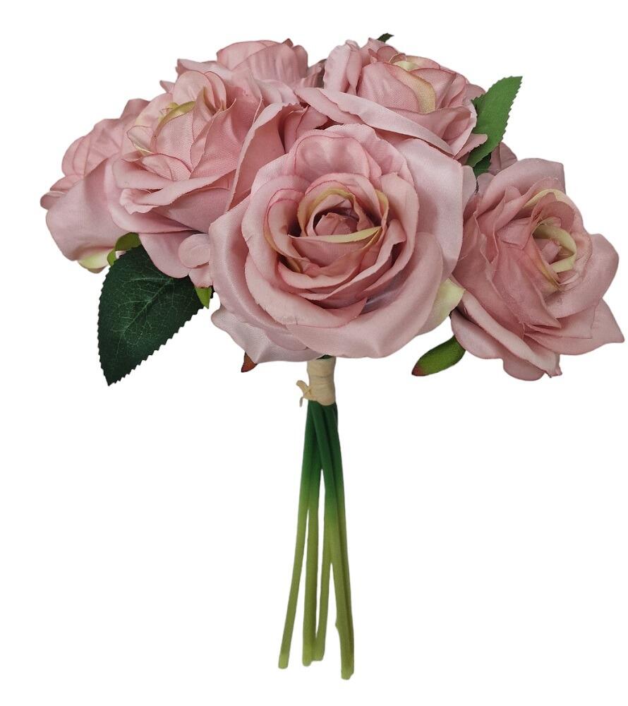 pink roses artificial flower bouquet