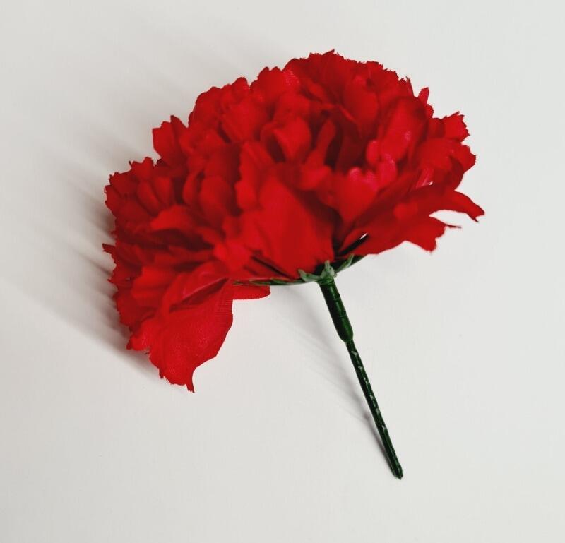 red carnation picks for funeral foam tributes
