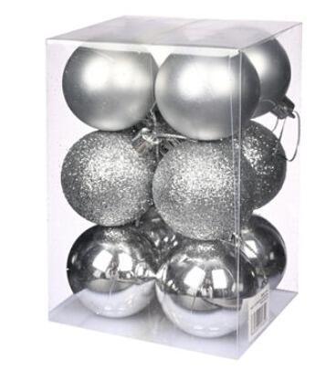 silver christmas baubles