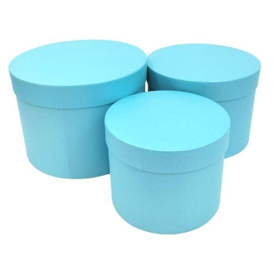 light sky blue flower hat boxes