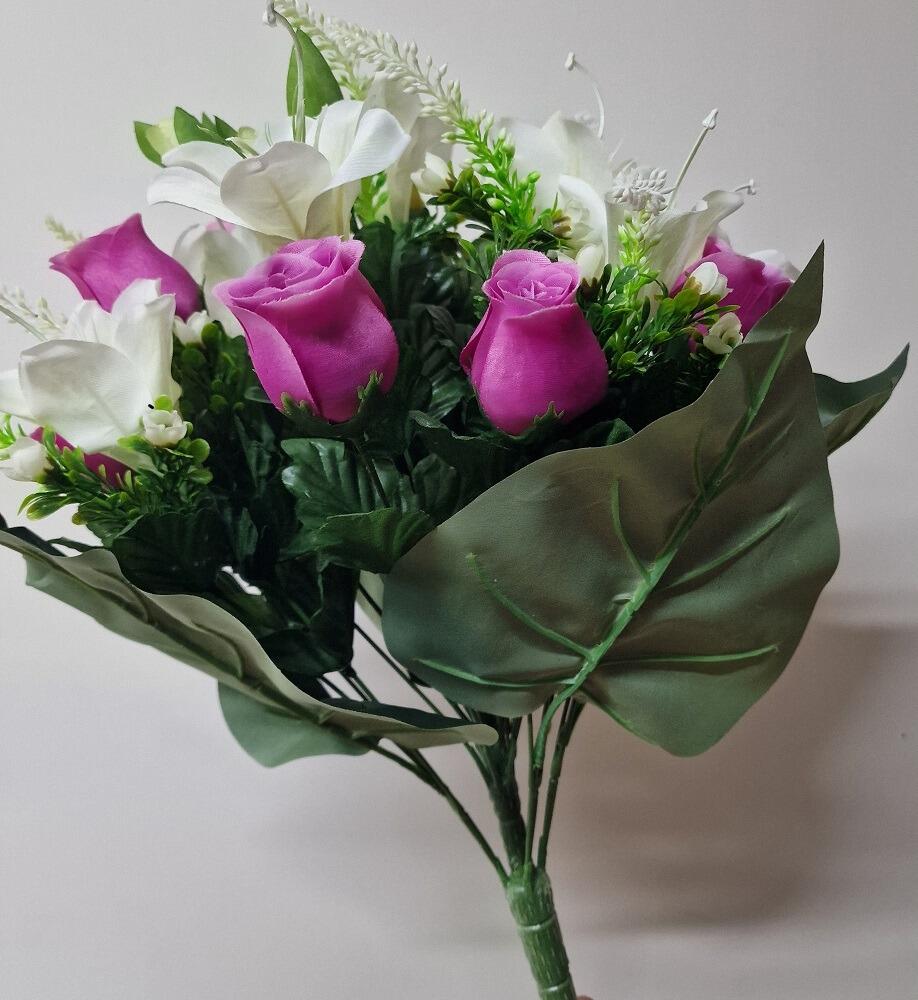 artificial easter lily flower bouquet lilac
